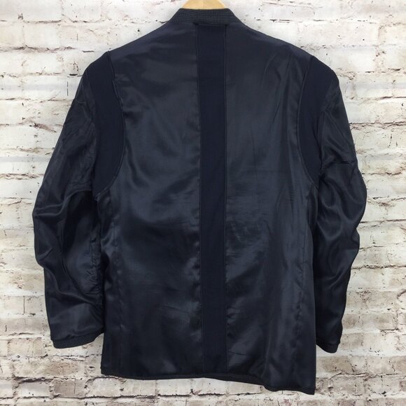 Haggar Sports Coat Mens 40 Short Houndstooth Wool Blend Single Breast Blue - Picture 7 of 9